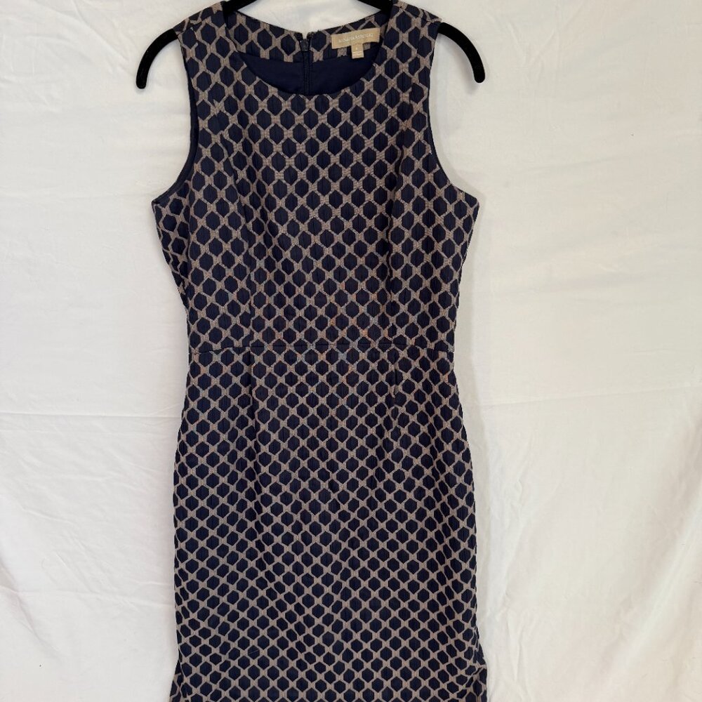 Banana Republic Knee Length Geometrical Navy dress size 8